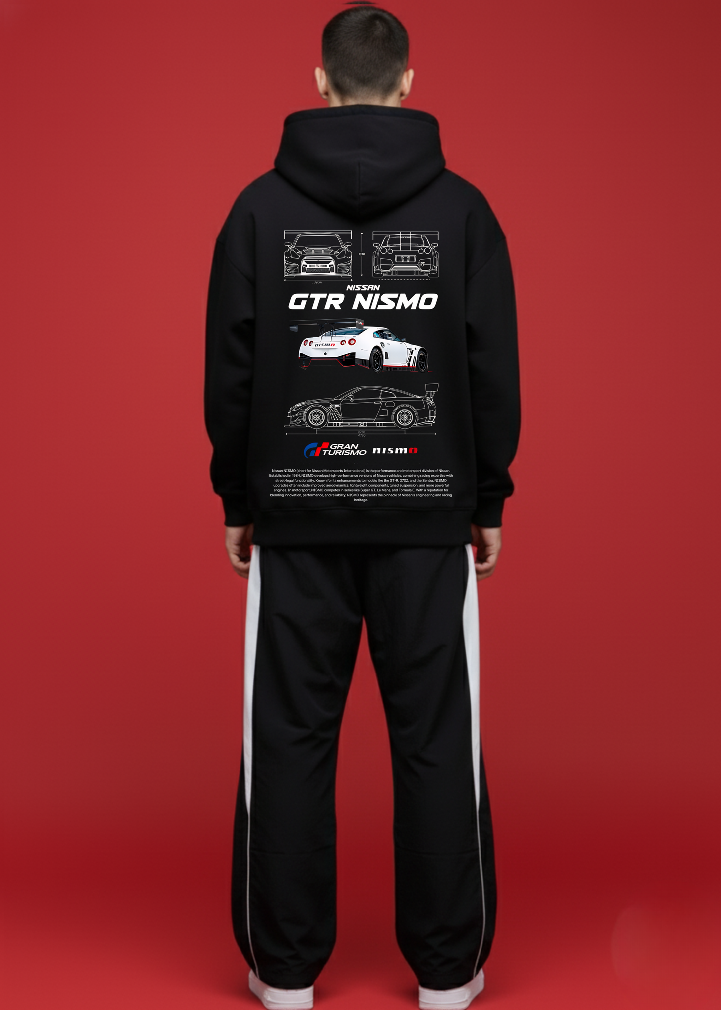 Black Baggy Cargo with Oversized Hoodie