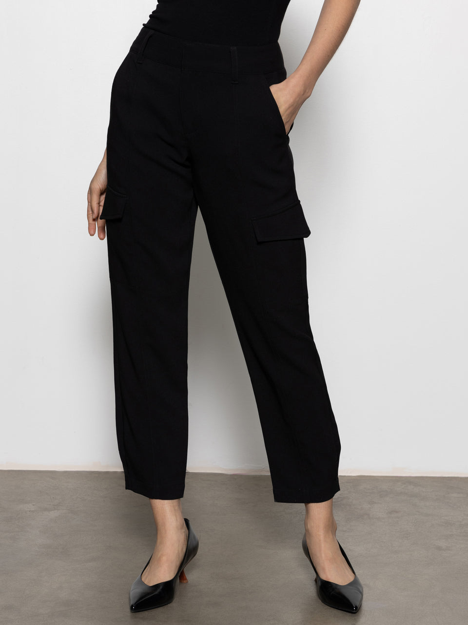 Polished Black Cargos