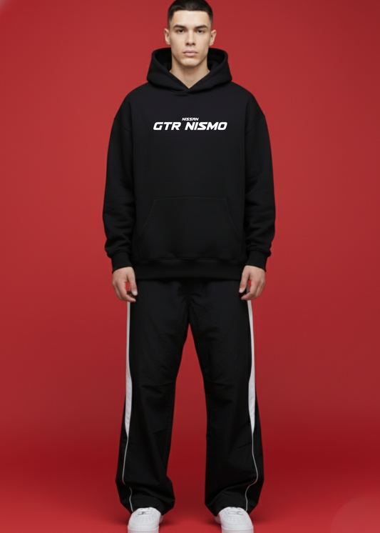 Black Baggy Cargo with Oversized Hoodie