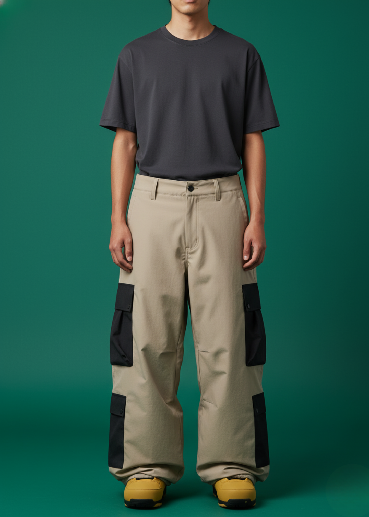 Oversized Contrast Pocket Cargos