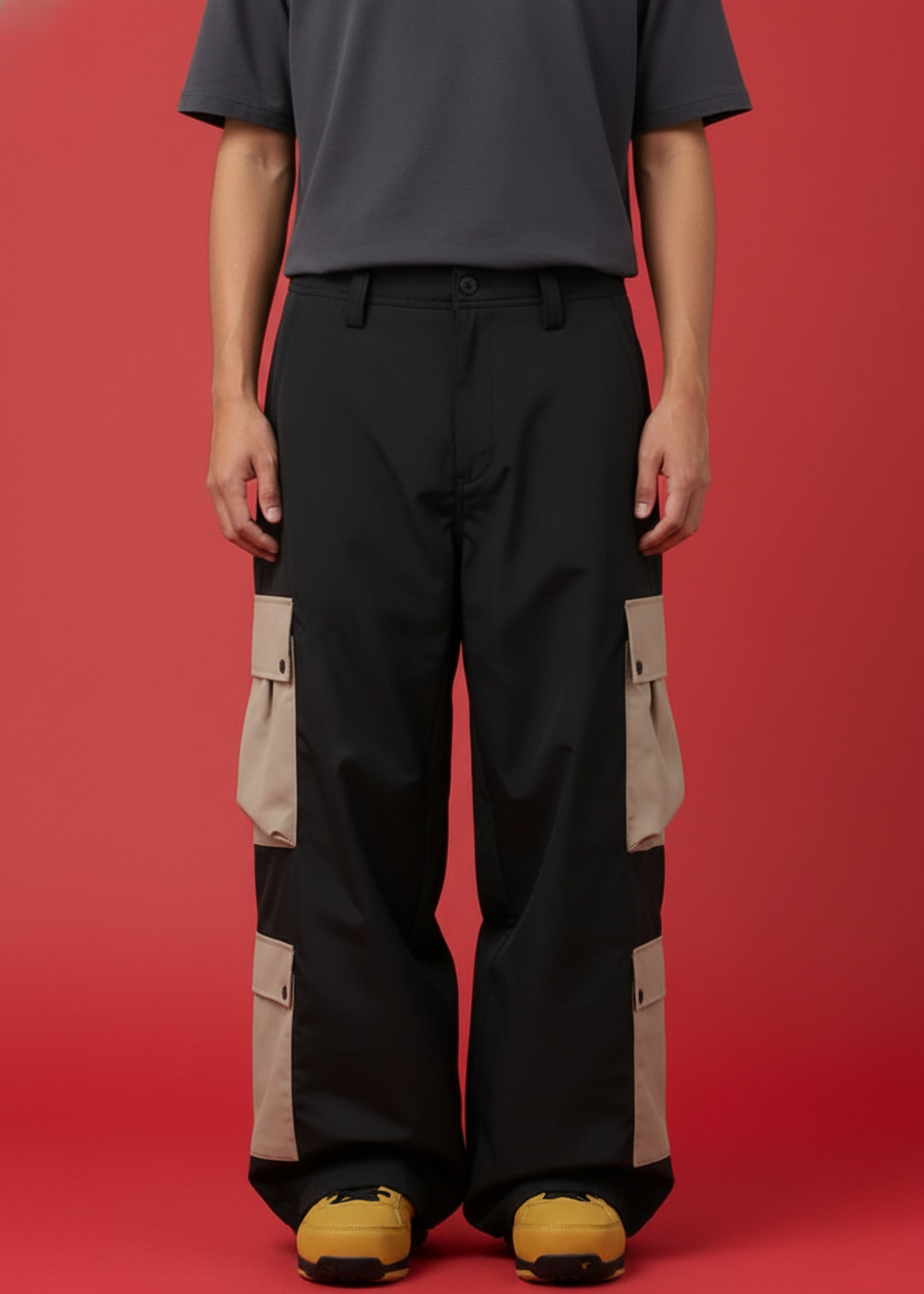 Oversized Contrast Pocket Cargos