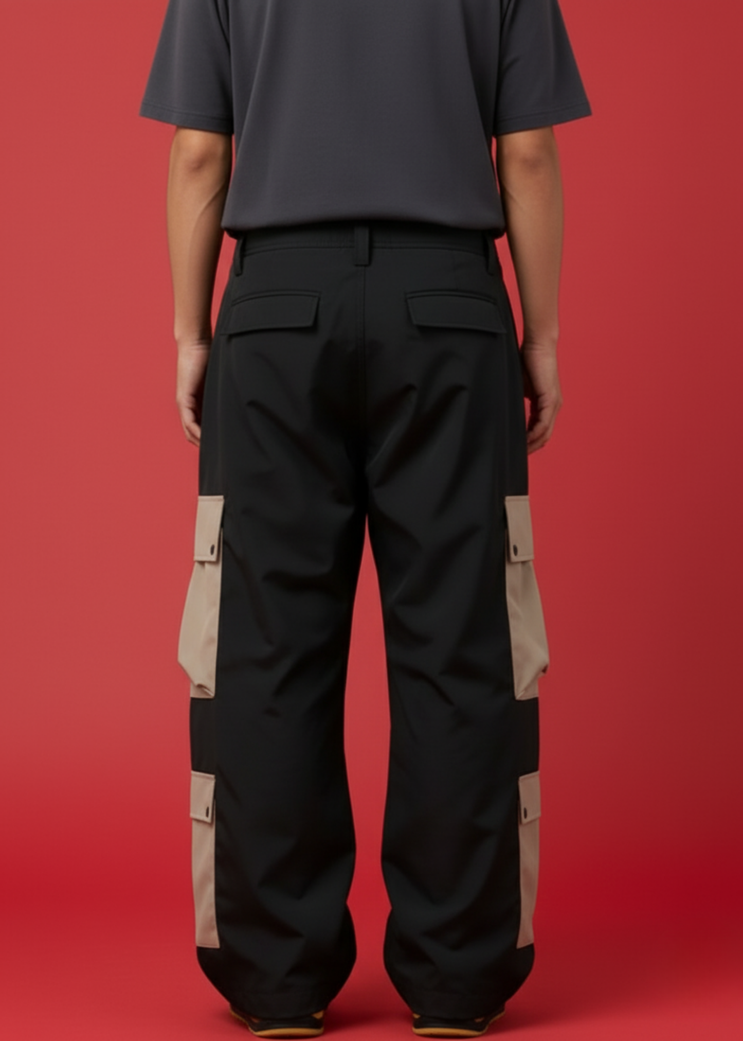 Oversized Contrast Pocket Cargos