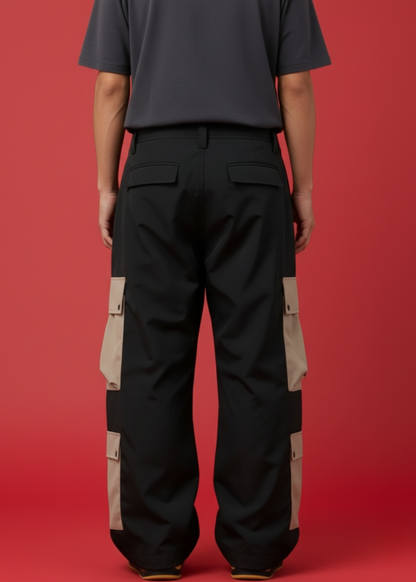 Oversized Contrast Pocket Cargos