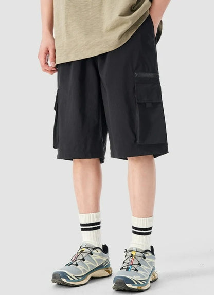 Utility Shorts with Zippered Pocket