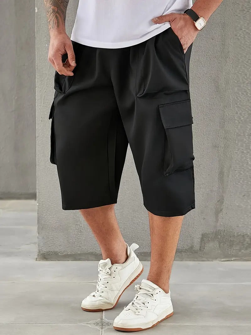 Drawstring And Pockets Shorts