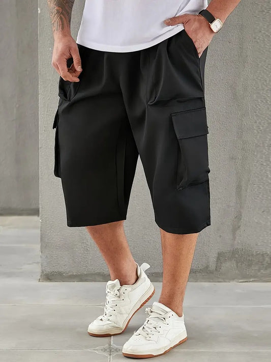 Drawstring And Pockets Shorts