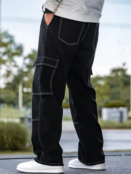Contrast Stitch Cargos