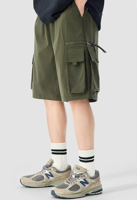 Utility Shorts with Zippered Pocket